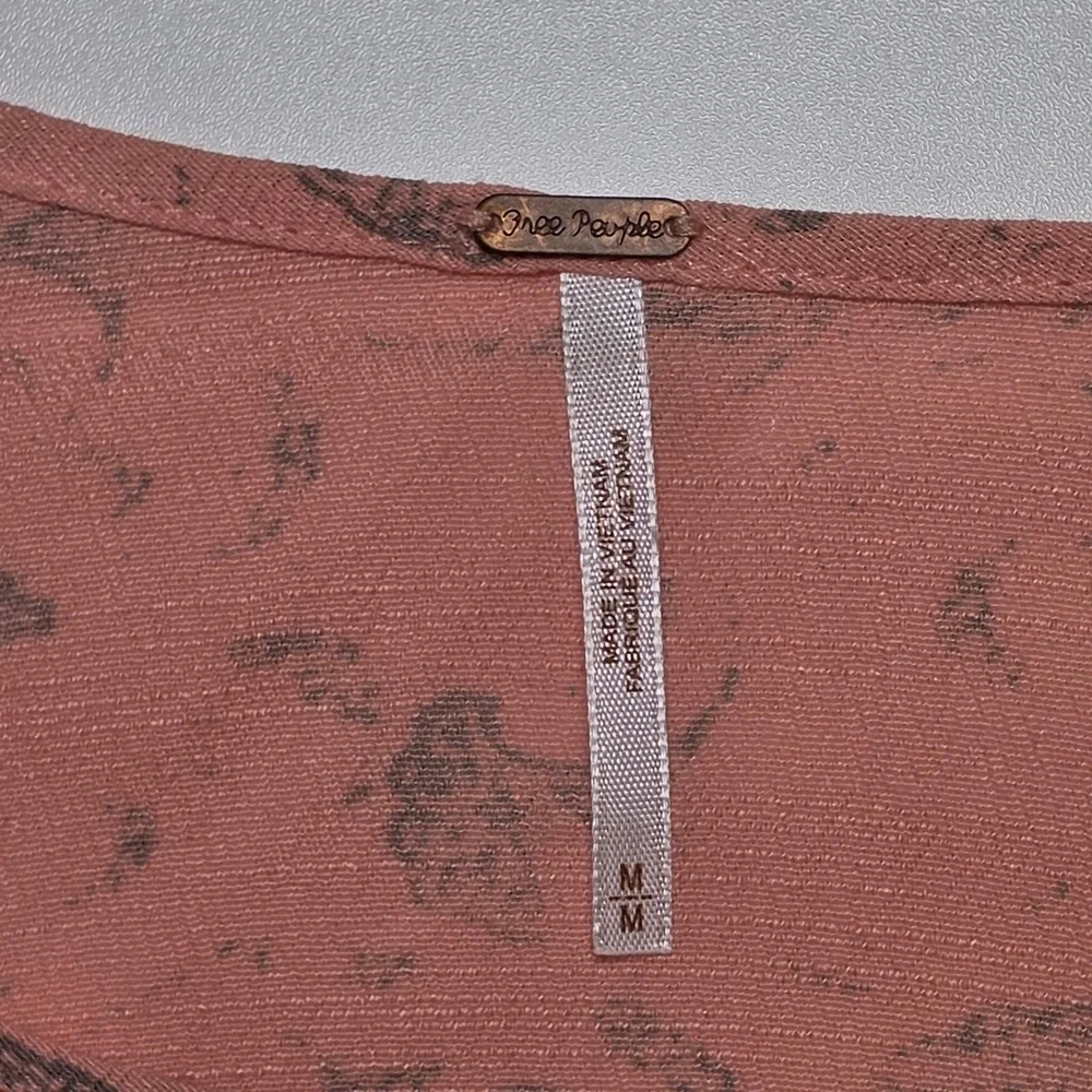 Free People Womens Medium Coral Crossover Draped  Sleeveless Tank